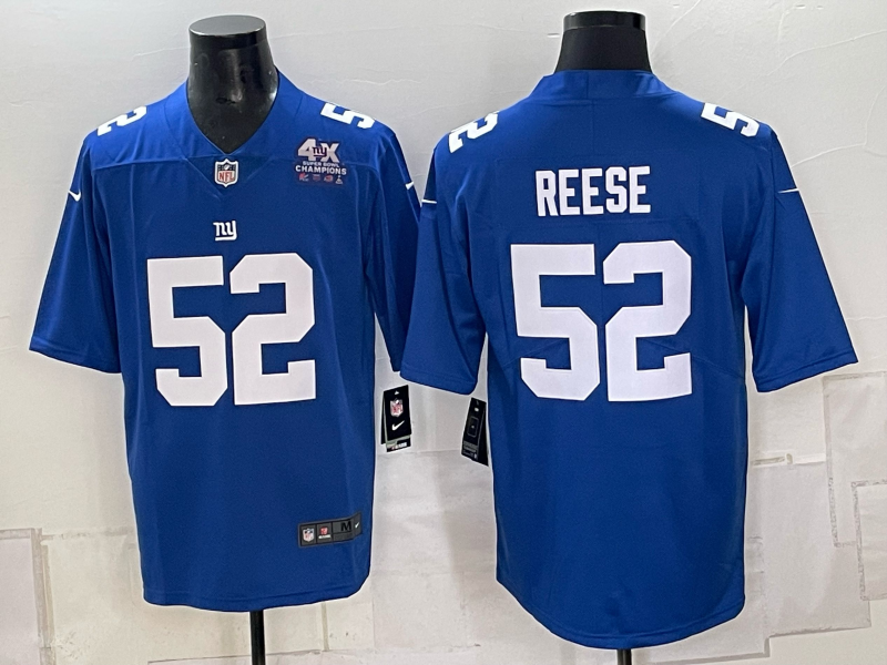 Men New York Giants #52 Reese blue Nike 2026 NFL Game Jersey 0930004->new york giants->NFL Jersey